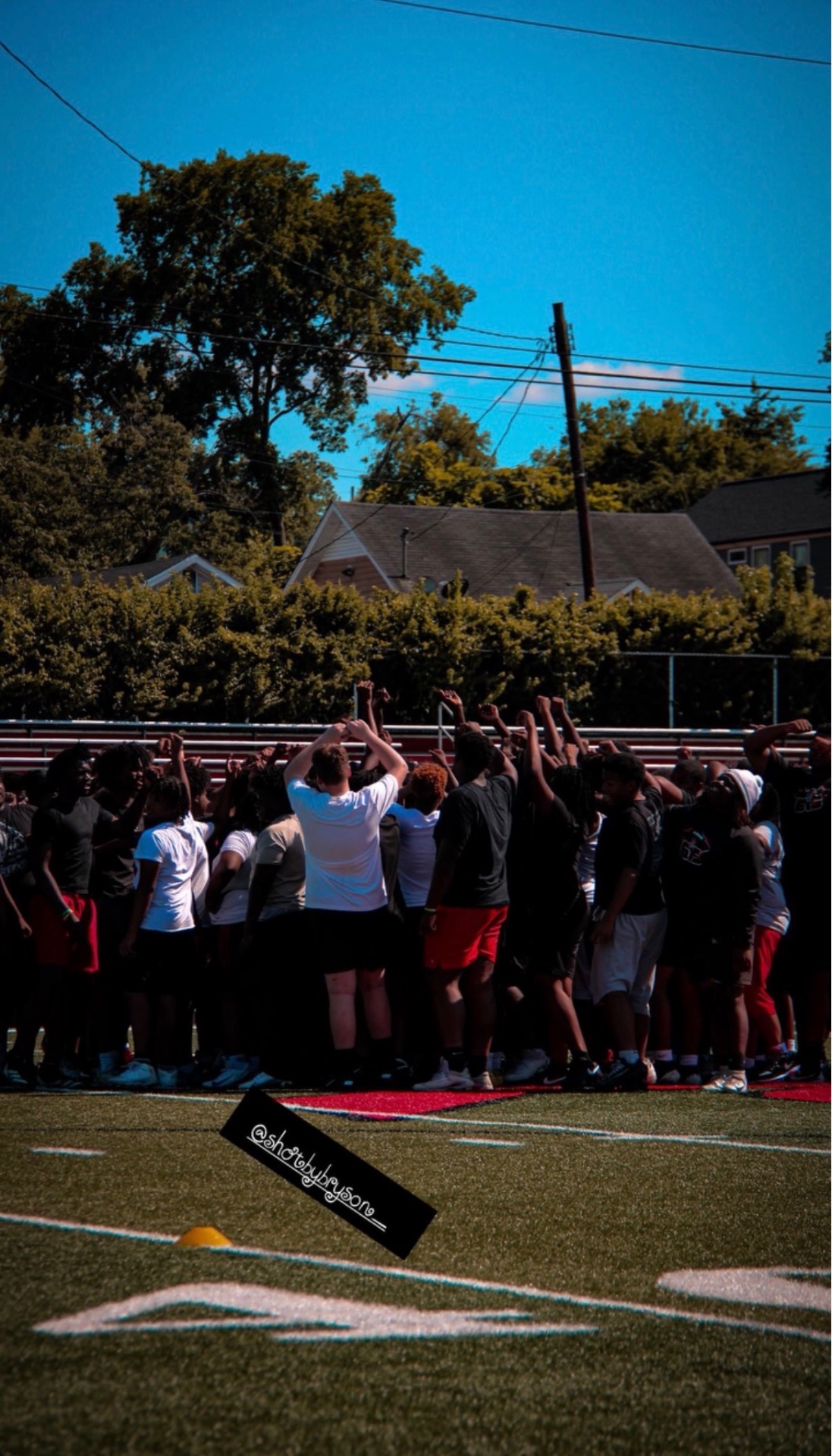 Team huddle