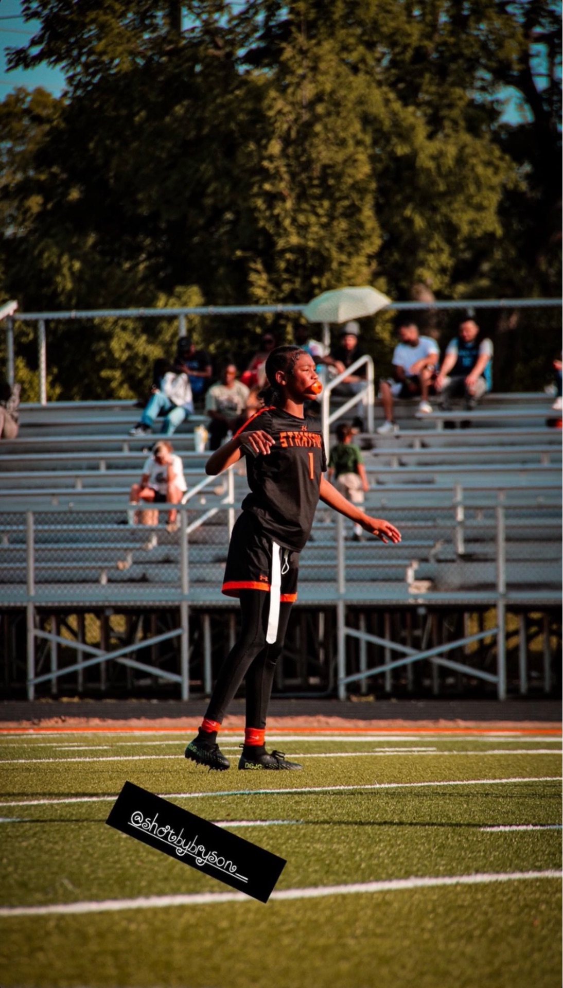 Flag football sideline