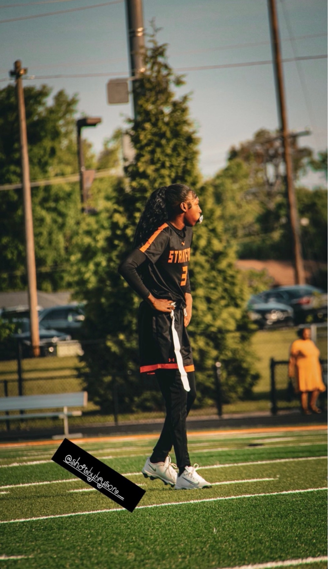 Flag football portrait