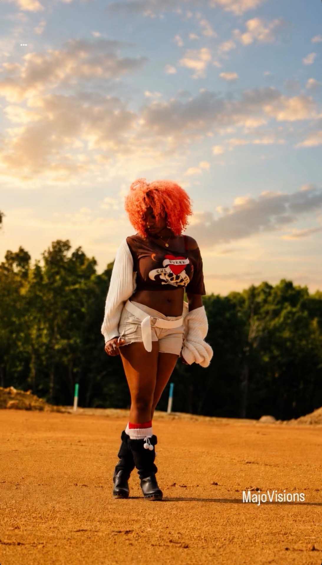 Sunset walk portrait