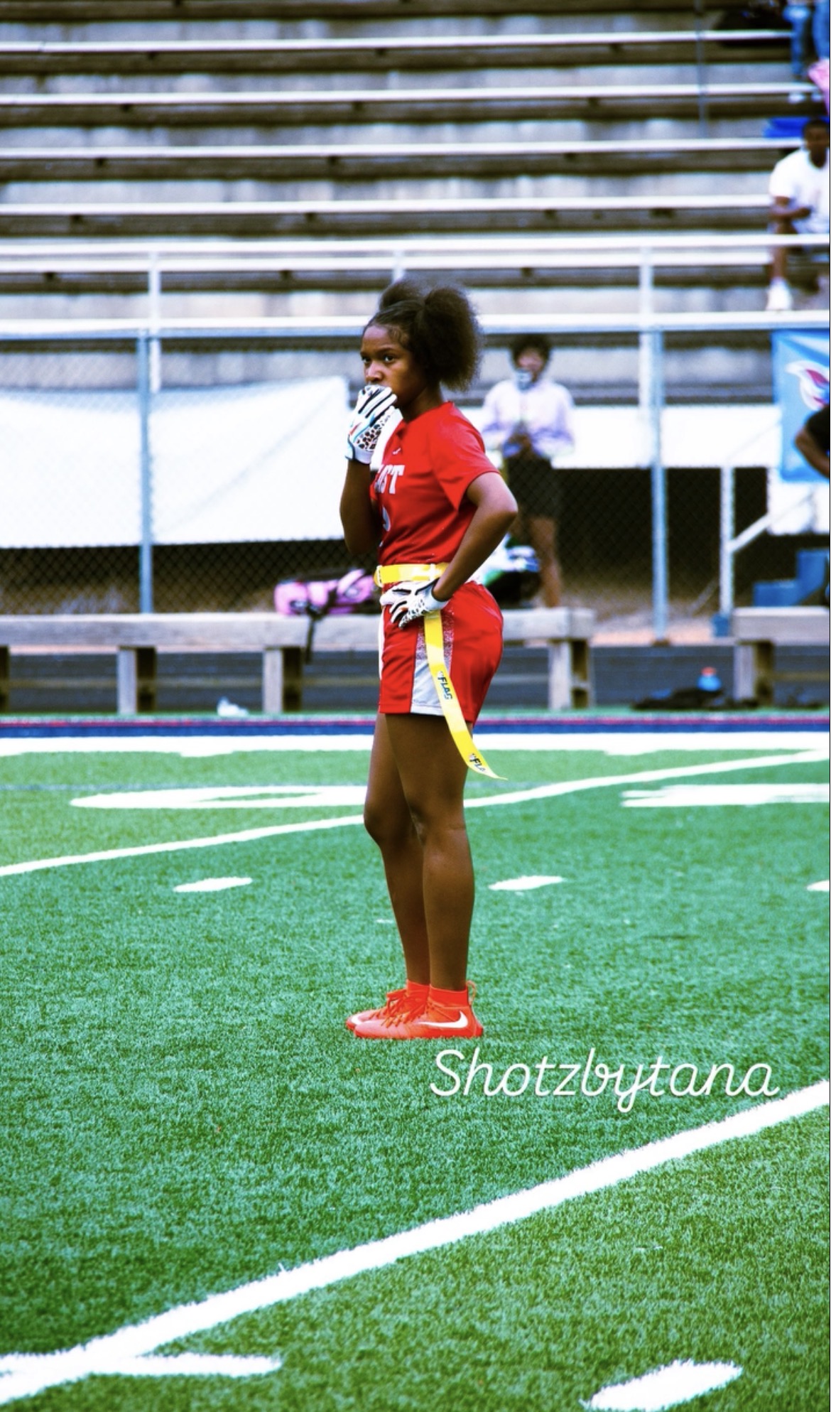 Flag football sideline